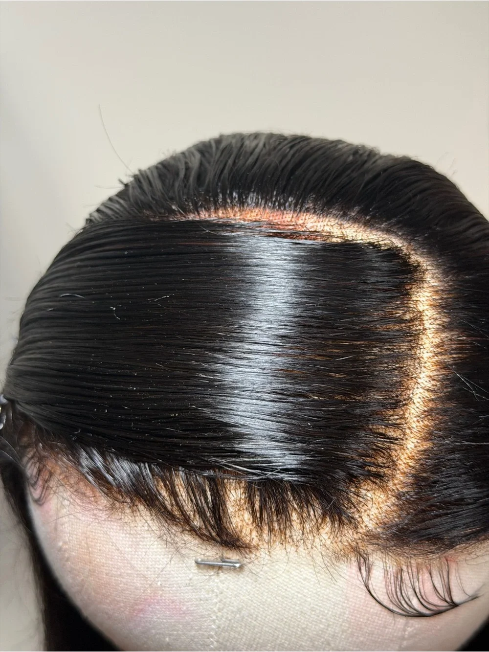 Long Natural Straight Lace Front Wig in Dark Brown